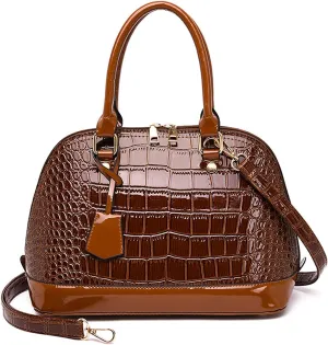 ROUROU Satchel Handbag for Women Large Capacity Shoulder Bag Multifunctional Crossbody Bag Handbag Dome Clutch Bag