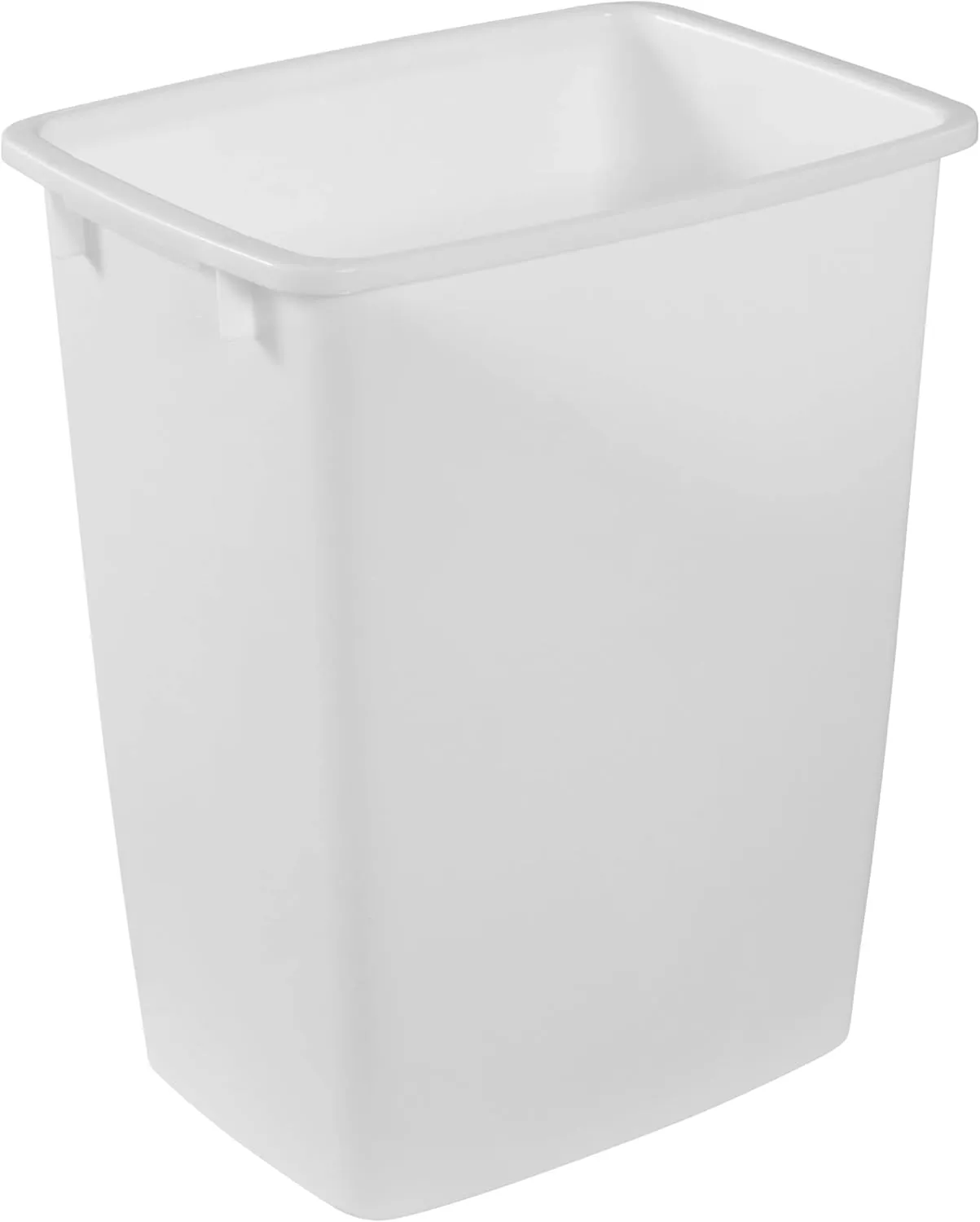 Rubbermaid Small Kitchen Bathroom Trash Can, 9 Gallons, White, Waste Basket for Under Counter/Kitchen/Office/Bedroom/Bathroom