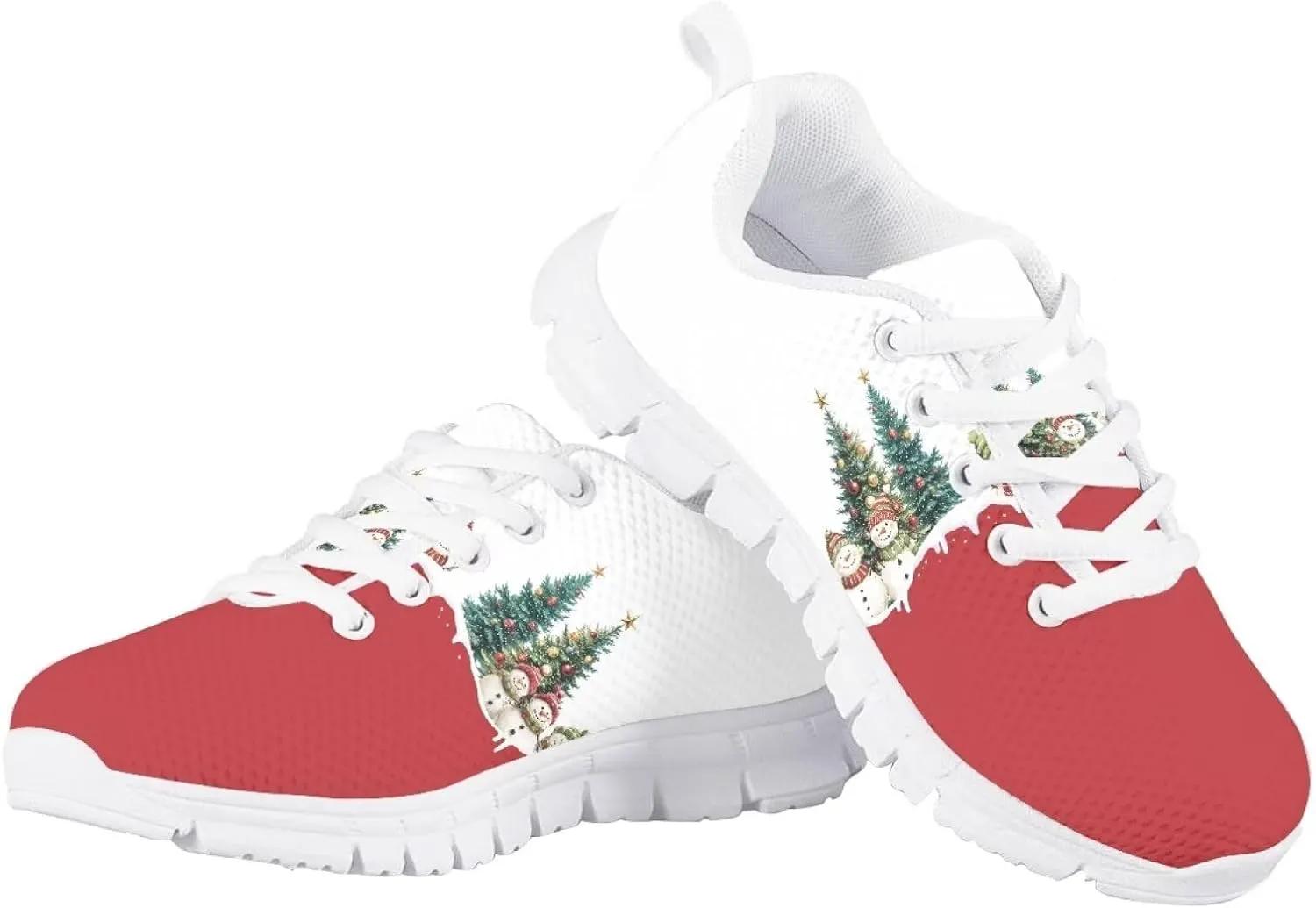 Running Shoes Casual Comfy Outdoor Sneakers for Boys Girls Lightweight Lace-Up Travel Shoes for Walking US Little Kid 11-13 Big Kid 1-5 White Sole