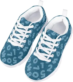 Running Shoes Casual Comfy Outdoor Sneakers for Boys Girls Lightweight Lace-Up Travel Shoes for Walking US Little Kid 11-13 Big Kid 1-5 White Sole