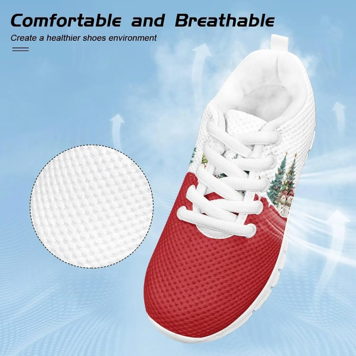 Running Shoes Casual Comfy Outdoor Sneakers for Boys Girls Lightweight Lace-Up Travel Shoes for Walking US Little Kid 11-13 Big Kid 1-5 White Sole