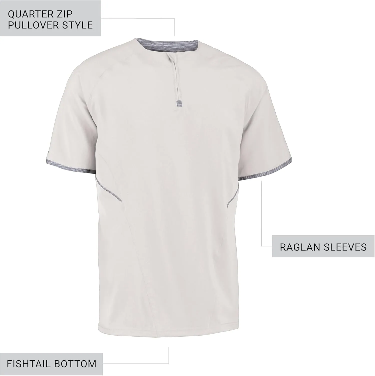 Russell Athletic Men's Short Sleeve Pullover Cage Jacket - Lightweight Sports Outerwear