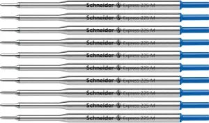 Schneider Express 225 M Large-Capacity Refill Blue Indelible ISO 12757-1 G2 Pack of 10