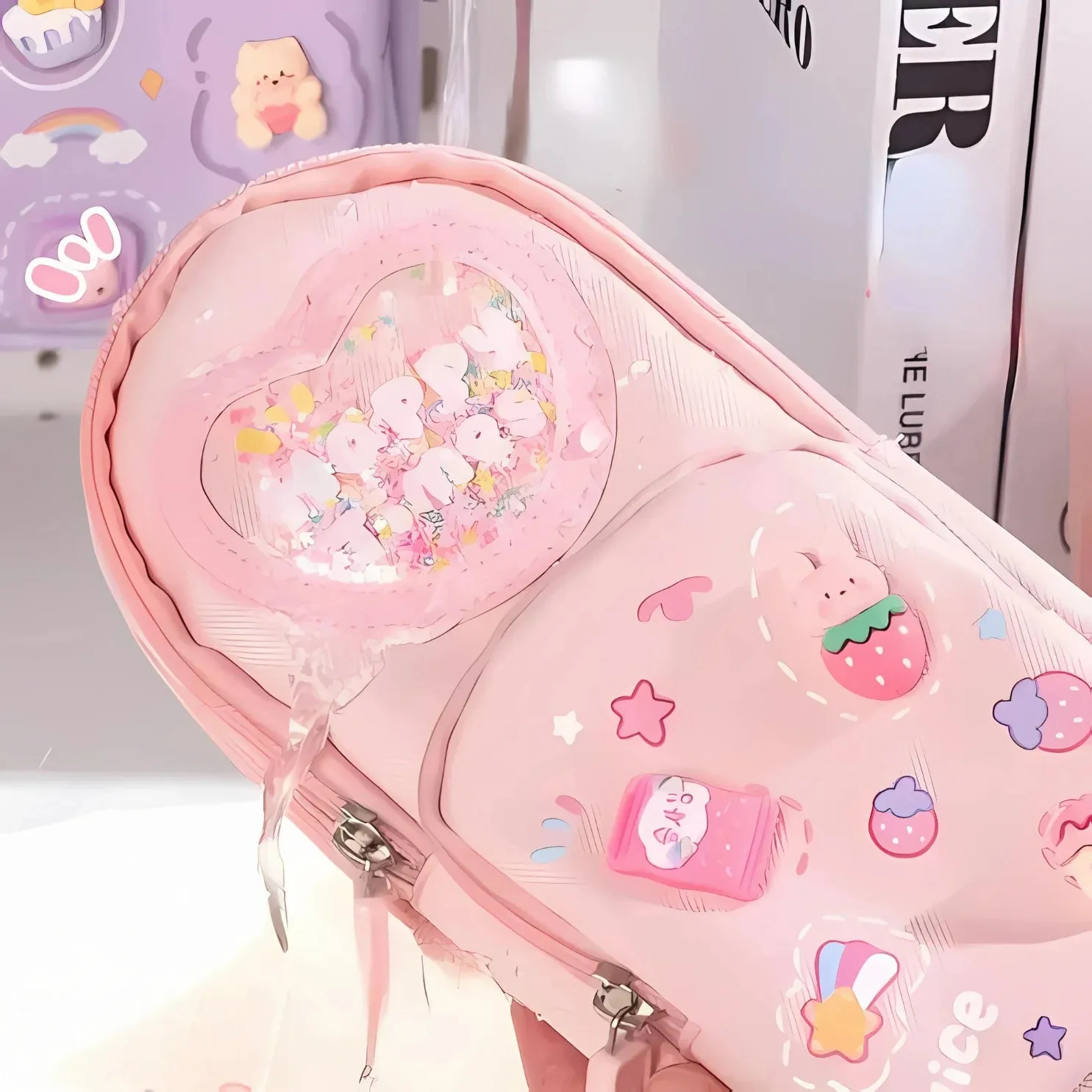 School Bag Shape Kawaii Pencil Pouch