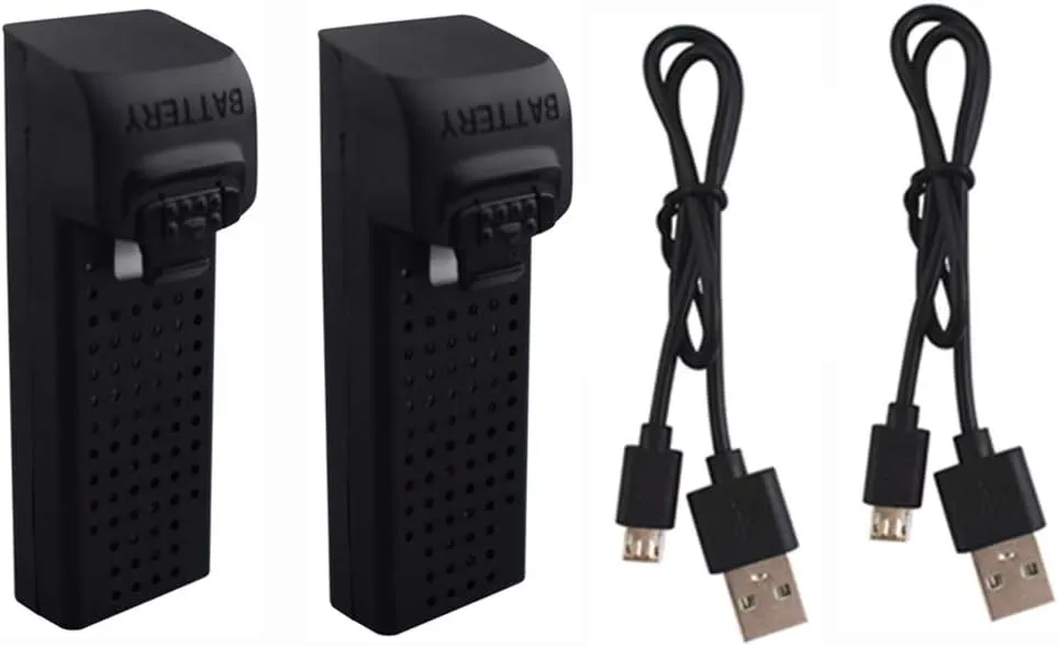sea jump 2PCS 3.7V 500mah with USB Charging Cable for UDI U61 U61W A30 A30W Four-axis Aircraft Remote Control Helicopter Spare Lithium Battery