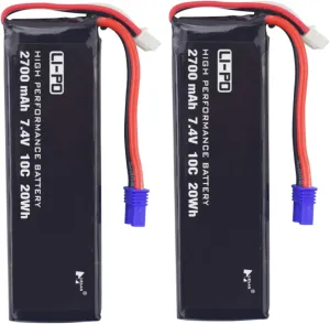 sea jump 2PCS 7.4V 2700mAh Lithium Battery for Hubsan X4 H501S H501M H501C H501S Pro 2 Aerial Four-Axis Aircraft Accessories Brushless RC Drone Spare Battery