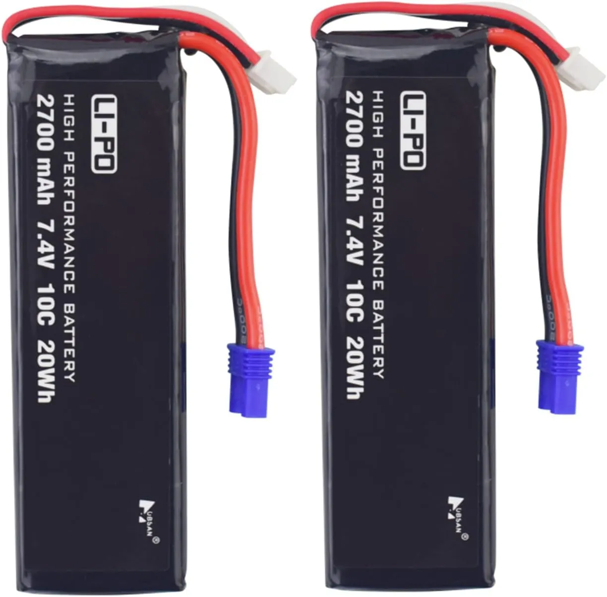 sea jump 2PCS 7.4V 2700mAh Lithium Battery for Hubsan X4 H501S H501M H501C H501S Pro 2 Aerial Four-Axis Aircraft Accessories Brushless RC Drone Spare Battery