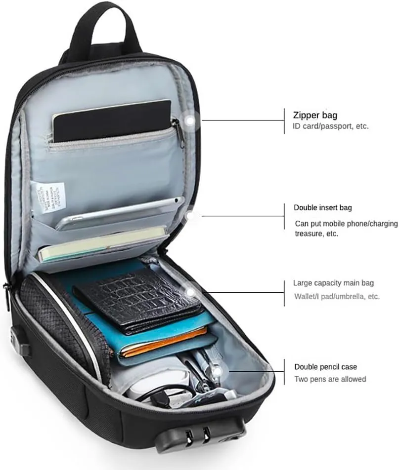 Shockproof Protective Crossbody Shoulder Chest Backpack Travel Home Storage Bag Carrying Case Compatible with GPD Win 4 (Camouflage)