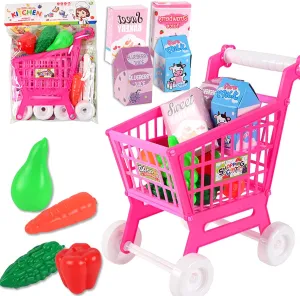 Shopping Cart Toy, Shopping Cart Pretend Play Educational Toy for 3  Year Old Toddlers Boys and Girls WJGWC-01 (Vegetable) 7705-5