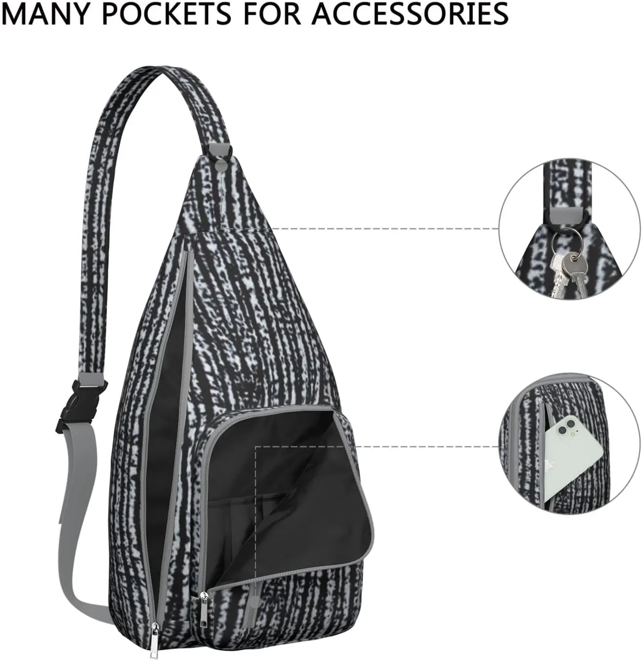 Shoulder Sling Crossbody Casual Chest Bag For Travel Sports Running,Backpack for Men & Women Lightweight Sports BagCrossbody Concealed Carry,Abstract Shoulder Bag Waterproof Chest Bag