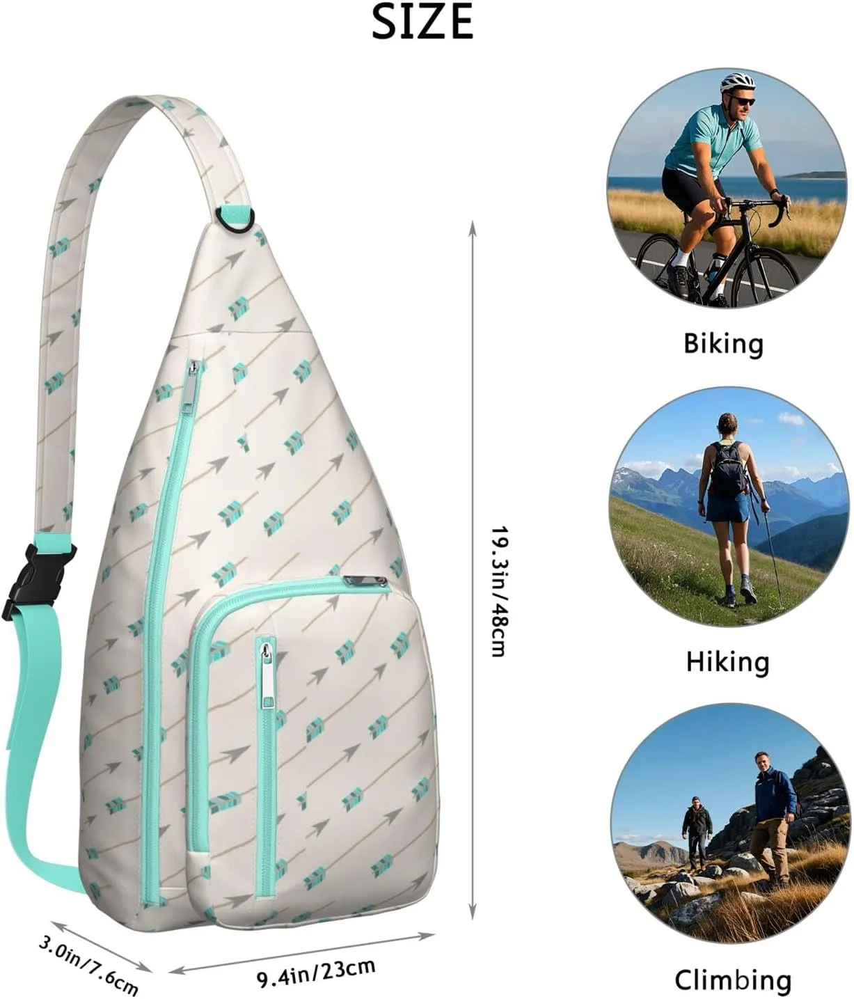 Shoulder Sling Crossbody Casual Chest Bag For Travel Sports Running,Backpack for Men & Women Lightweight Sports BagCrossbody Concealed Carry,Abstract Shoulder Bag Waterproof Chest Bag
