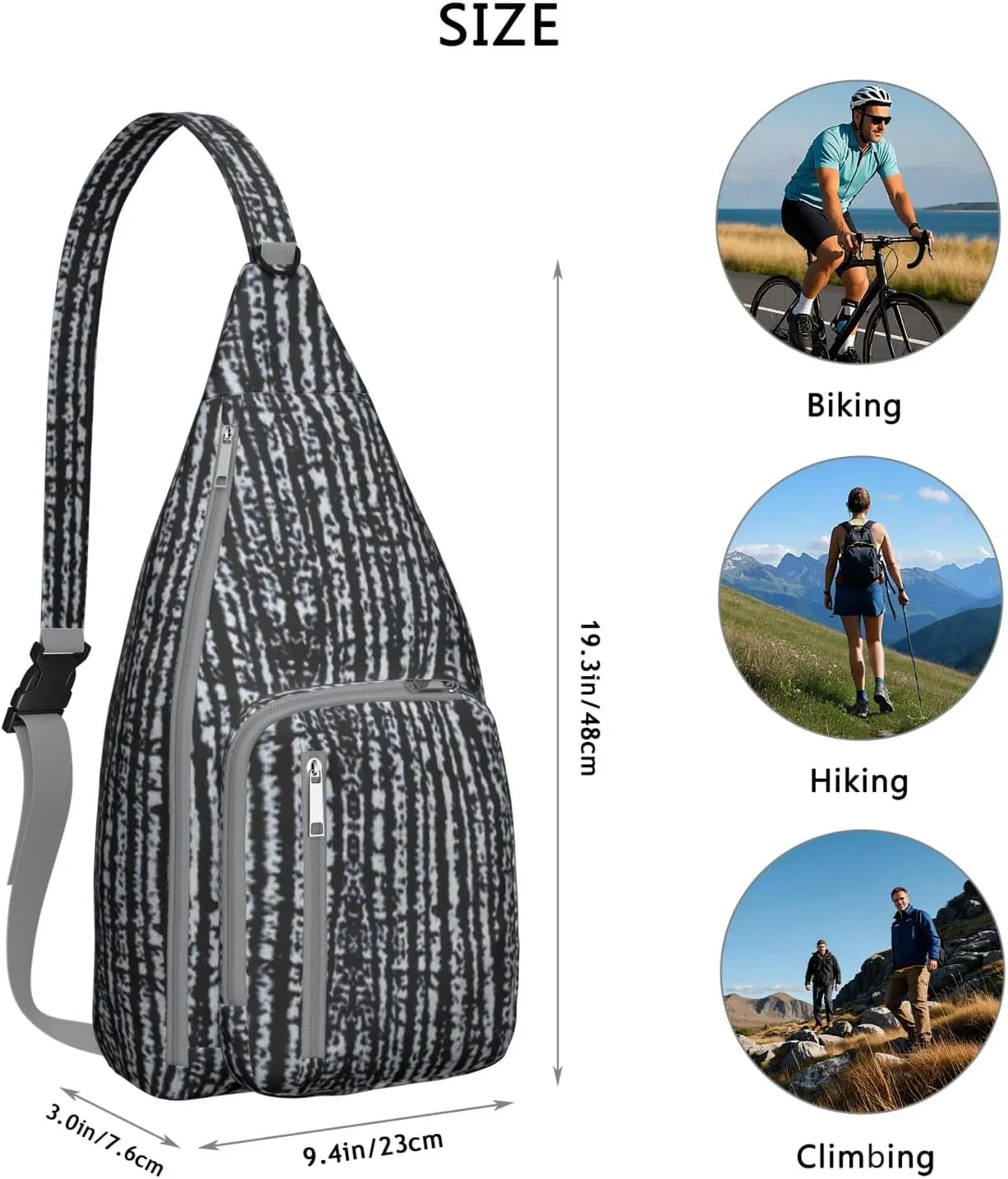 Shoulder Sling Crossbody Casual Chest Bag For Travel Sports Running,Backpack for Men & Women Lightweight Sports BagCrossbody Concealed Carry,Abstract Shoulder Bag Waterproof Chest Bag