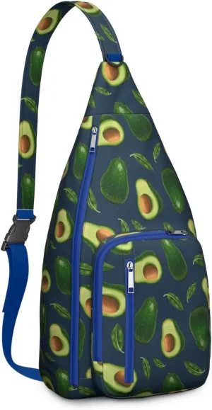 Shoulder Sling Crossbody Casual Chest Bag For Travel Sports Running,Backpack for Men & Women Lightweight Sports BagCrossbody Concealed Carry,Avocado Shoulder Bag Waterproof Chest Bag