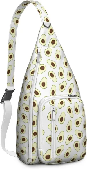 Shoulder Sling Crossbody Casual Chest Bag For Travel Sports Running,Backpack for Men & Women Lightweight Sports BagCrossbody Concealed Carry,Avocado Shoulder Bag Waterproof Chest Bag