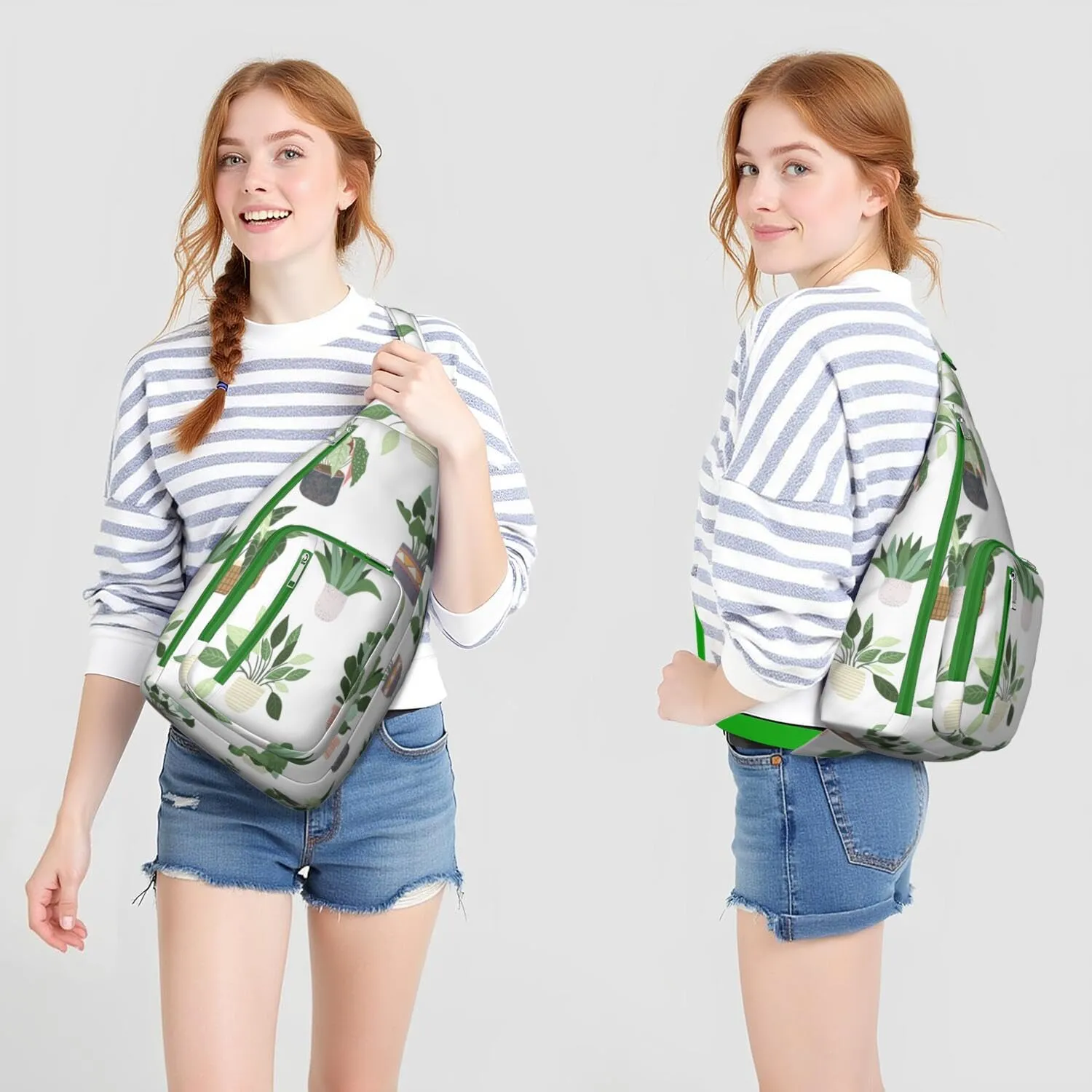 Shoulder Sling Crossbody Casual Chest Bag For Travel Sports Running,Backpack for Men & Women Lightweight Sports BagCrossbody Concealed Carry,Cactus Shoulder Bag Waterproof Chest Bag