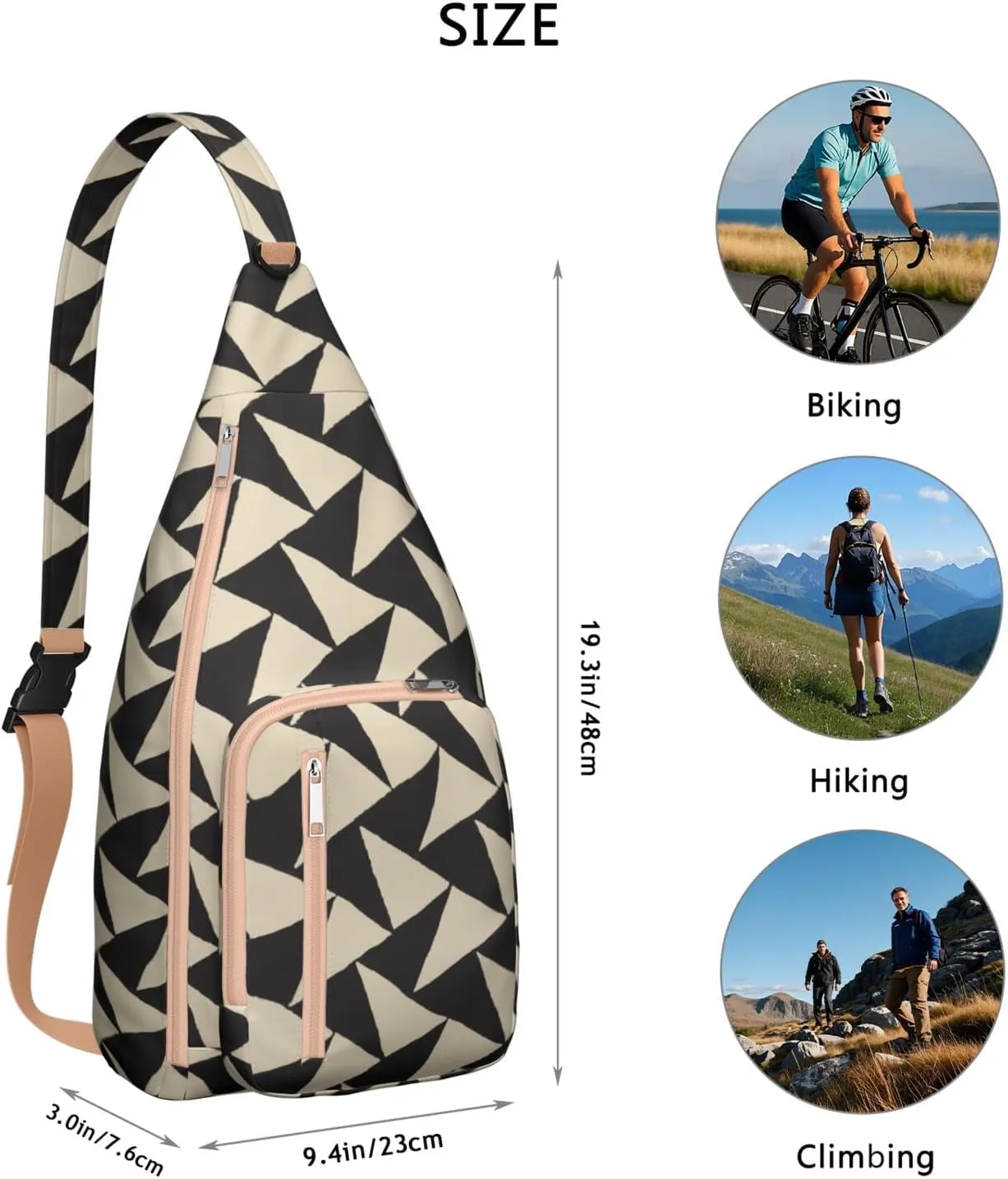 Shoulder Sling Crossbody Casual Chest Bag For Travel Sports Running,Backpack for Men & Women Lightweight Sports BagCrossbody Concealed Carry,Fashion Shoulder Bag Waterproof Chest Bag