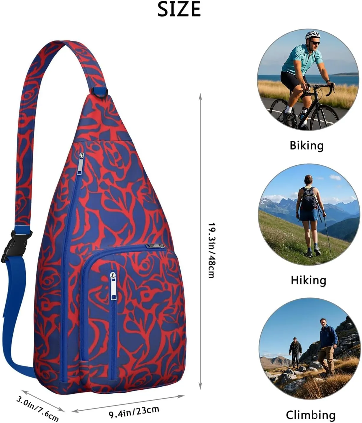 Shoulder Sling Crossbody Casual Chest Bag For Travel Sports Running,Backpack for Men & Women Lightweight Sports BagCrossbody Concealed Carry,Fashion Shoulder Bag Waterproof Chest Bag