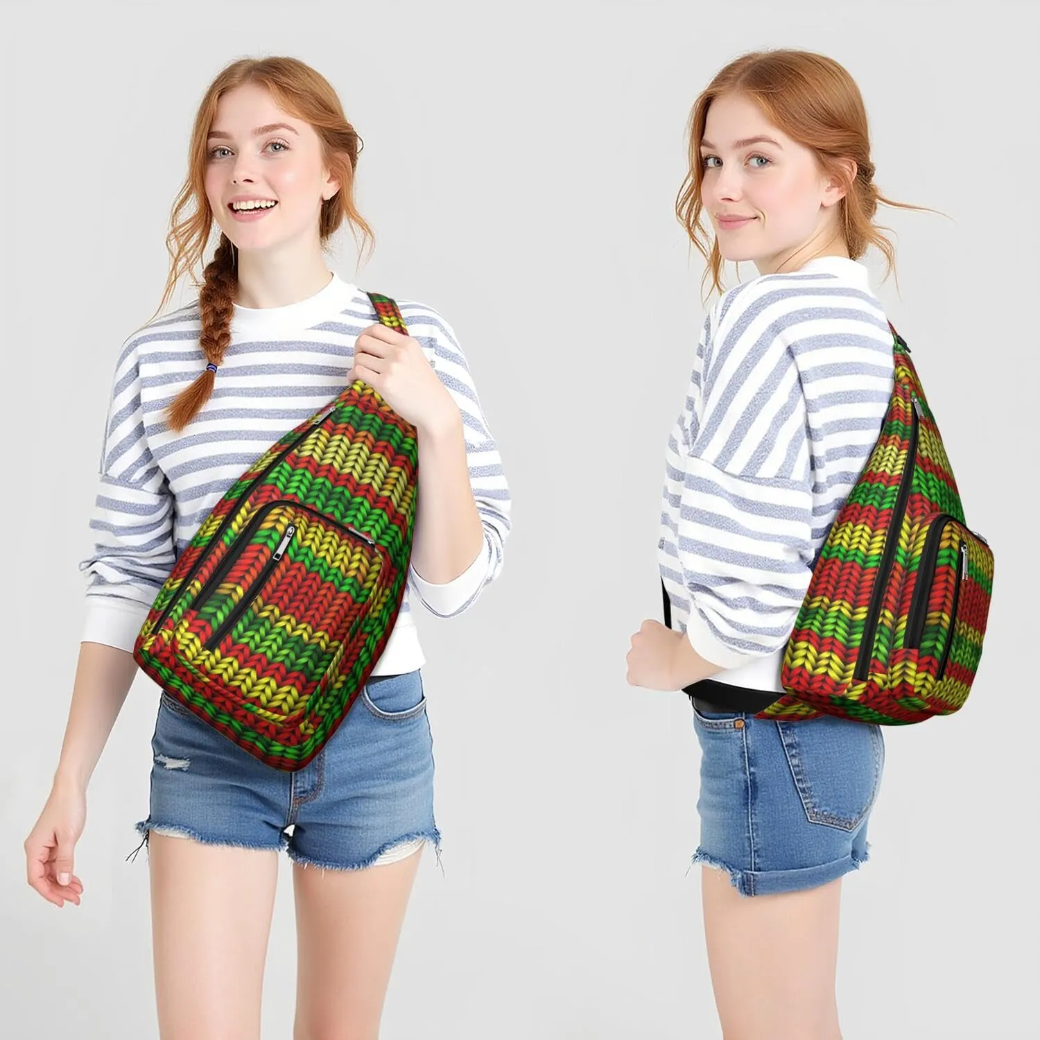 Shoulder Sling Crossbody Casual Chest Bag For Travel Sports Running,Backpack for Men & Women Lightweight Sports BagCrossbody Concealed Carry,Marijuana Leaf Shoulder Bag Waterproof Chest Bag