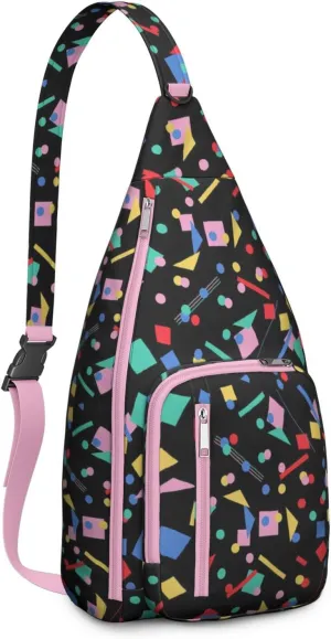 Shoulder Sling Crossbody Casual Chest Bag For Travel Sports Running,Backpack for Men & Women Lightweight Sports BagCrossbody Concealed Carry,Polka Shoulder Bag Waterproof Chest Bag