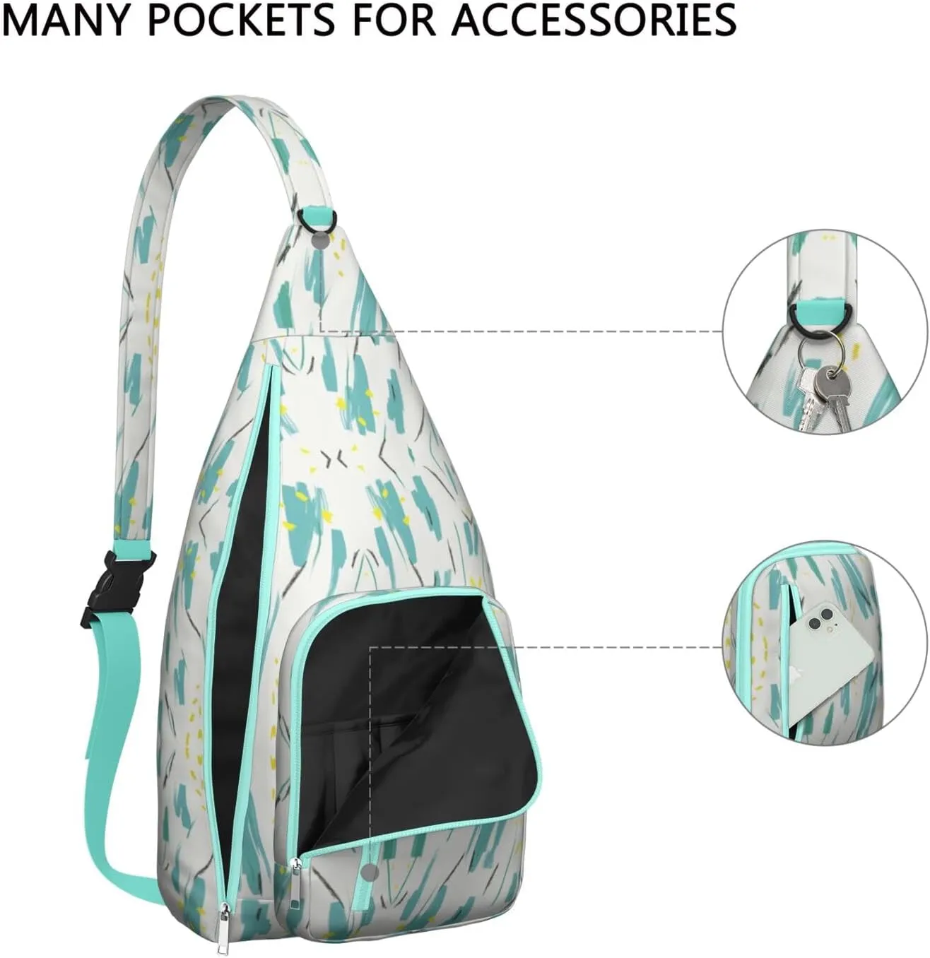 Shoulder Sling Crossbody Casual Chest Bag For Travel Sports Running,Backpack for Men & Women Lightweight Sports BagCrossbody Concealed Carry,Tie dye Shoulder Bag Waterproof Chest Bag