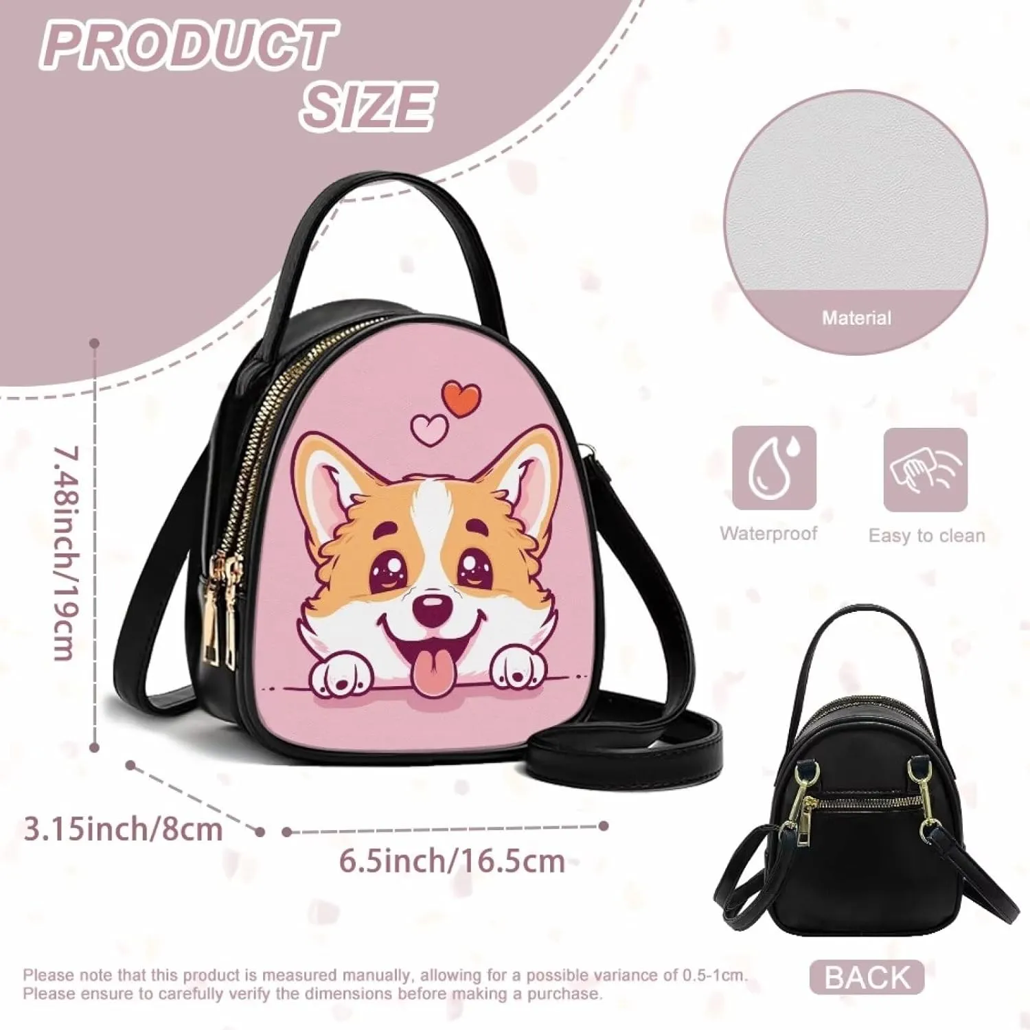 Shoulder Tote Bag for Women Work Double Layer Crossbody Sling Bags for Women Small with Zipper Closure