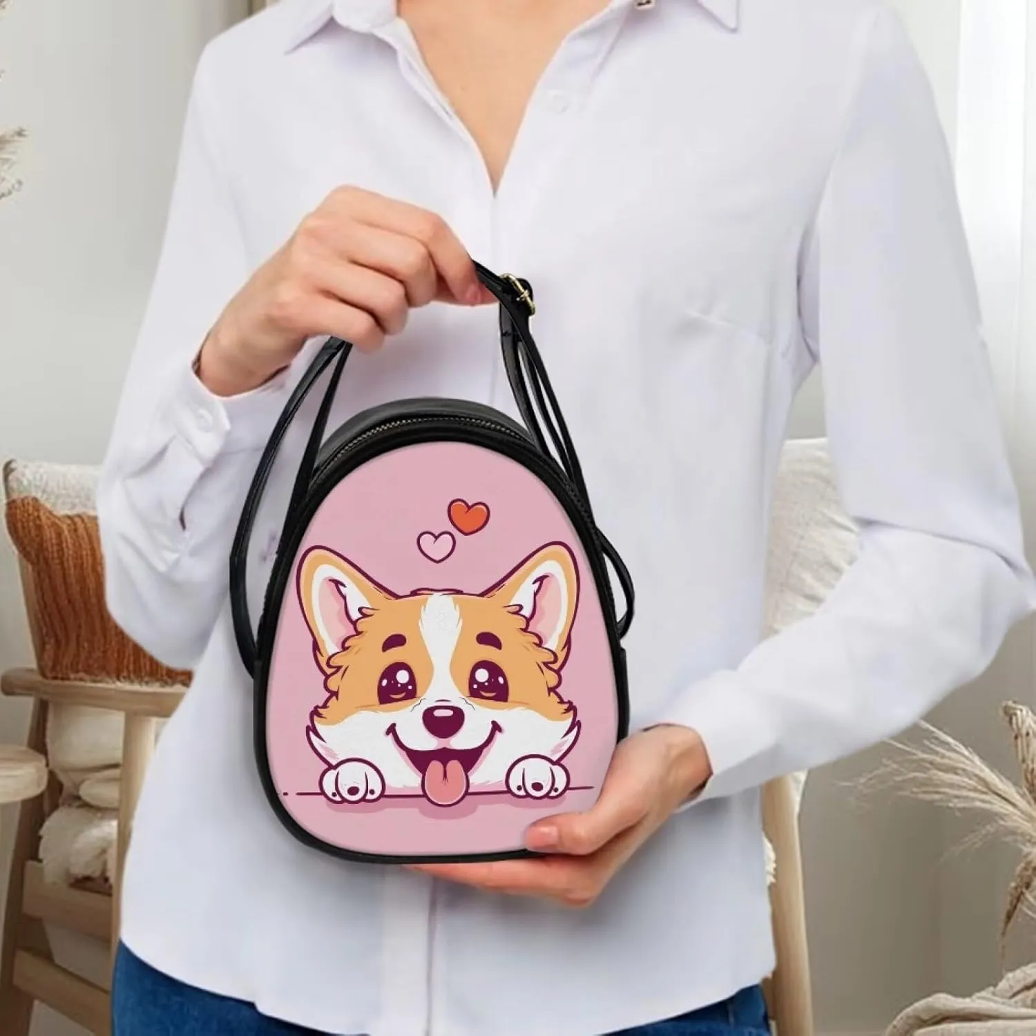 Shoulder Tote Bag for Women Work Double Layer Crossbody Sling Bags for Women Small with Zipper Closure