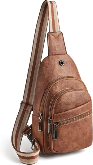 Shrrie Women's Sling Bag, Crossbody Bag, Vegan Leather Fanny Pack, Small Travel Purse, Chest Waist Bag, For Daily Use