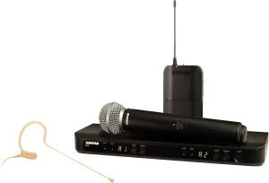 Shure BLX1288/MX153 Wireless Microphone System - 14-Hour Battery Life, 300 ft Range, UHF | Includes Handheld & Earset Mics, Dual Channel Receiver | H10 Band (BLX1288/MX153-H10)