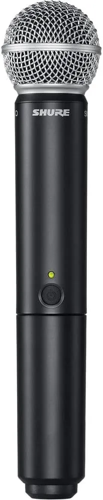 Shure BLX288/SM58 Wireless Microphone System - 14-Hour Battery Life, 300 ft Range, UHF | Includes (2) SM58 Handheld Vocal Mics, Dual Channel Receiver | H9 Band (BLX288/SM58-H9)