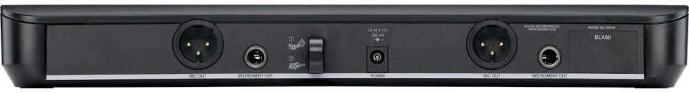 Shure BLX288/SM58 Wireless Microphone System - 14-Hour Battery Life, 300 ft Range, UHF | Includes (2) SM58 Handheld Vocal Mics, Dual Channel Receiver | H9 Band (BLX288/SM58-H9)