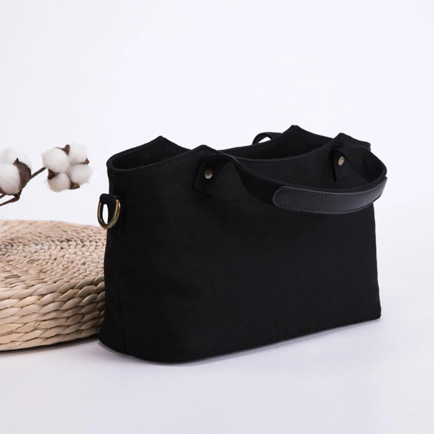 Simple Tote Bag Women's Bag Shoulder Diagonal Women's Cloth Bag Casual Canvas Women's Handbag