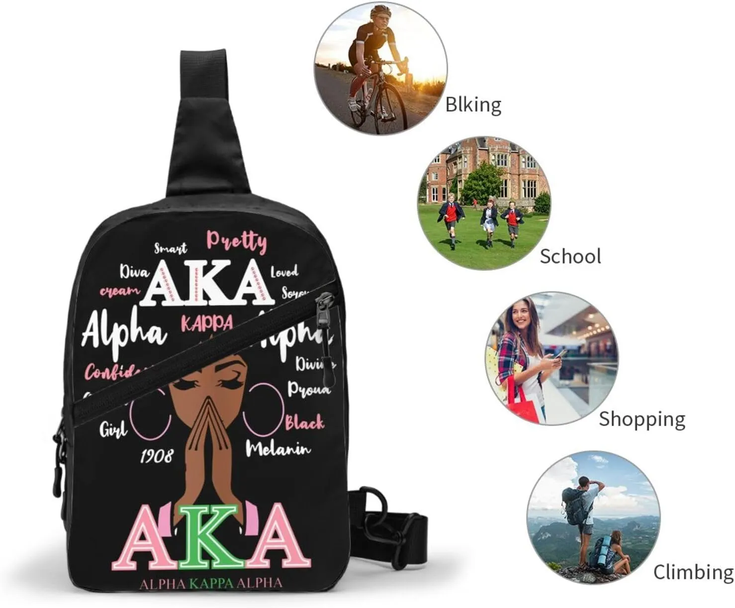 Sling Bags Paraphernalia Sorority Gifts Shoulder Backpack Small Cross Body Chest Sling Backpack