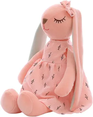 Small Bunny Plush Toys Easter Stuffed Animal Decor Teddy Bear Plushie Rabbit Doll with Long Ears Kids Adults Gift