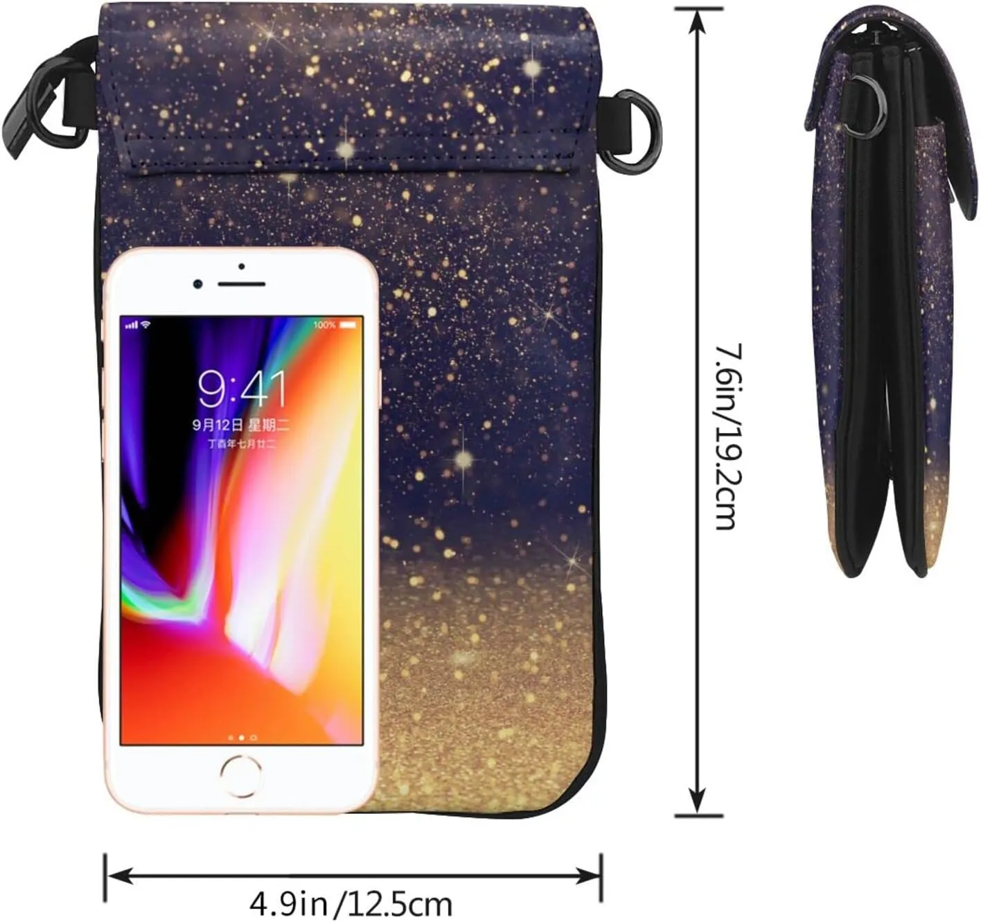 Small Crossbody Bag For Women,Leather Phone Purse Women'S Shoulder Handbags Wallet Purse -Green Lightning