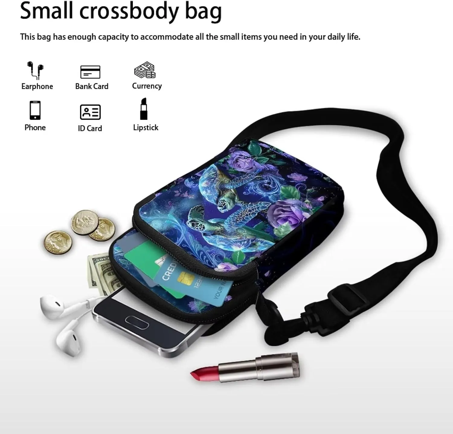 Small Crossbody Phone Bag for Women Cell Phone Purse Wallet Cute Shoulder Bag