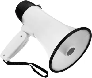 Small Megaphone for Sports Battery Operated Megaphone Handheld Loudspeakers for Cheerleading Party Plastic Volume Adjust