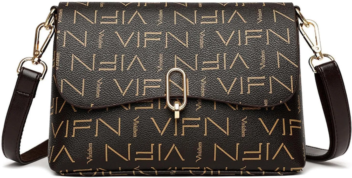 Small Square Bag, Fashion Shoulder Bag, Retro Atmosphere Shoulder Crossbody Bag For Work, Leisure And Travel. CA/Brown