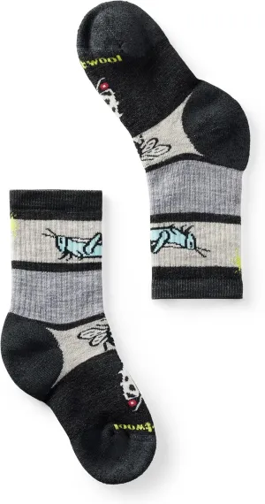 Smartwool Children's Hike Full Cushion Garden Bugs Pattern Crew Charcoal M