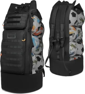 Soccer Ball Bags for Coaches, Extra Large Mesh Ball Bag with Shoulder Strap for Basketball, Soccer Training