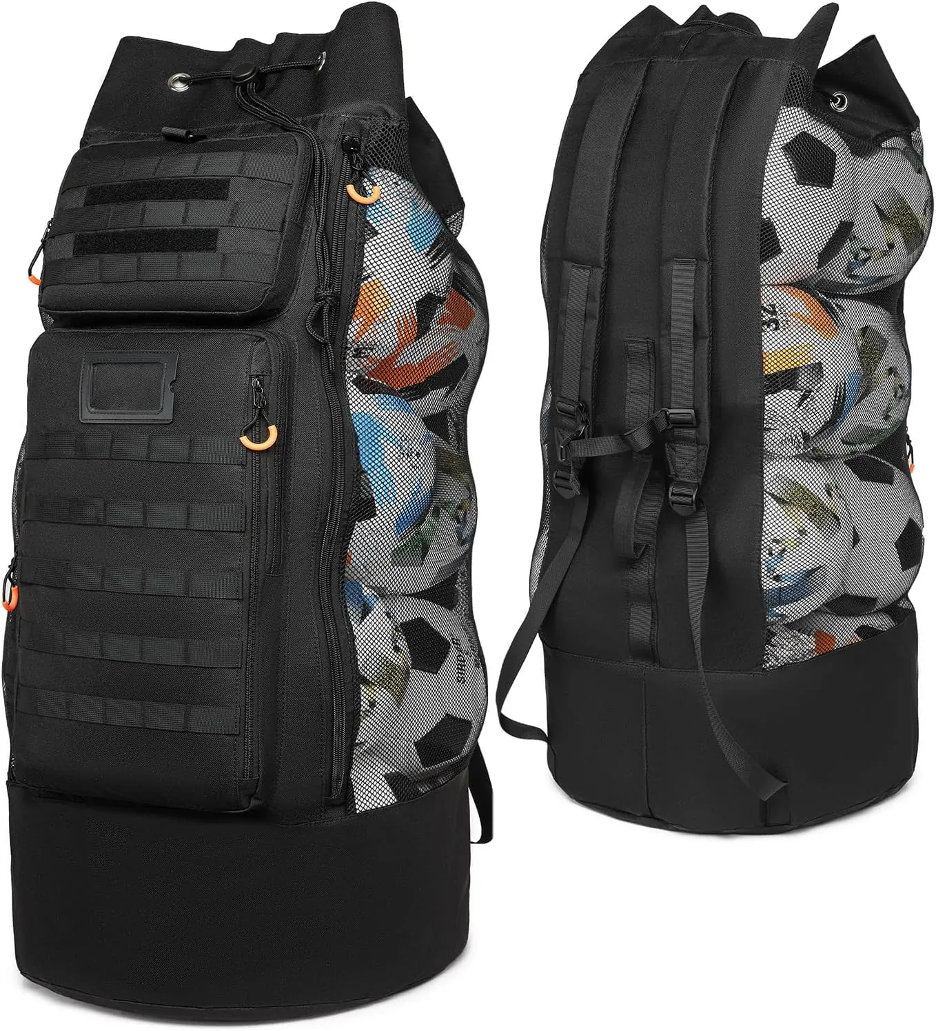 Soccer Ball Bags for Coaches, Extra Large Mesh Ball Bag with Shoulder Strap for Basketball, Soccer Training