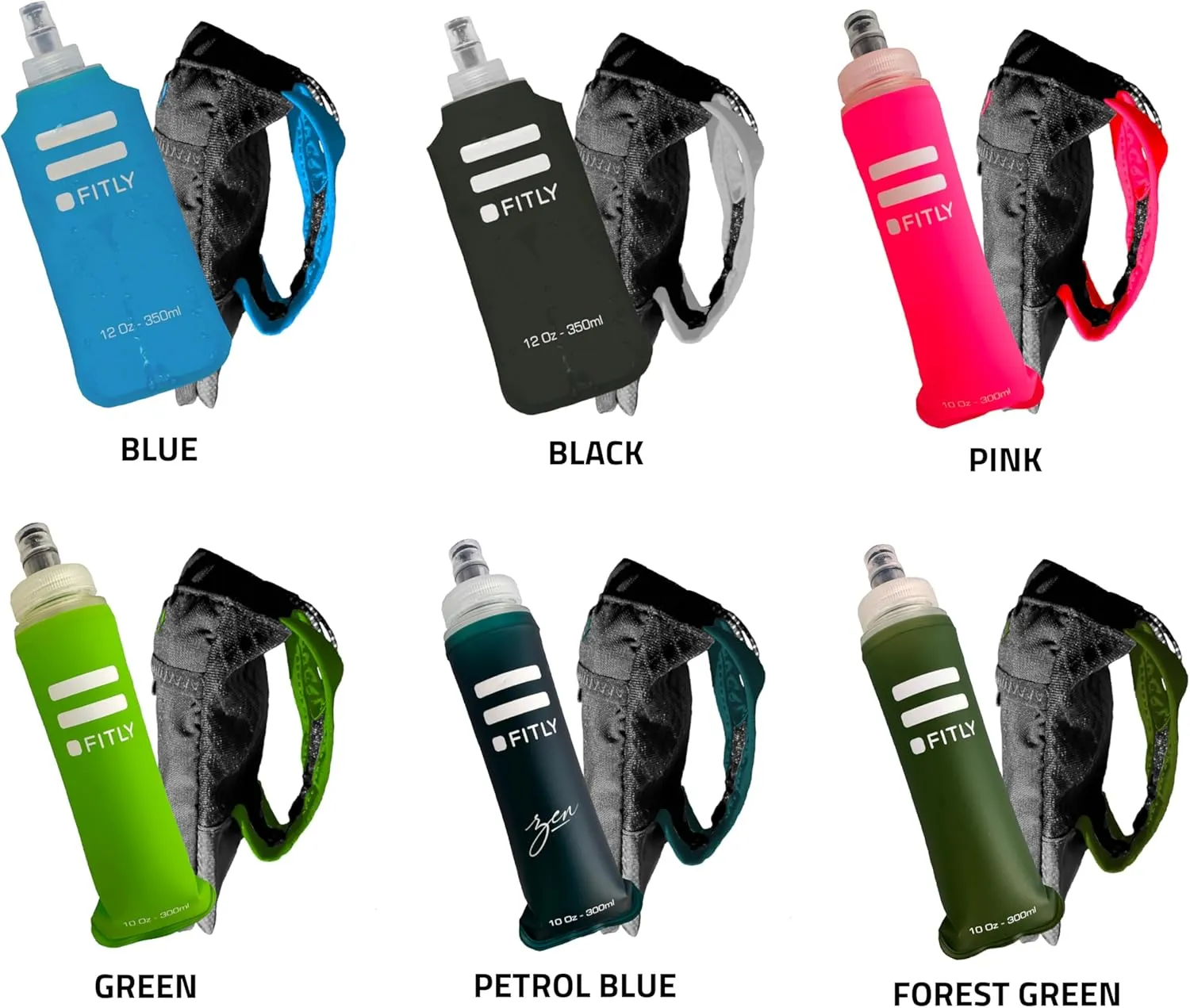Soft Flask - Shrink As You Drink Soft Water Bottle for Hydration Pack - Folding Water Bottle Ideal for Running, Hiking, Cycling, Climbing & Rigorous Activity