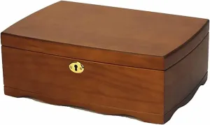 Solid Wood Play Storage Watch Box with Lock Large Capacity Walnut Bracelet Bracelet Storage Box (Color : Walnut)