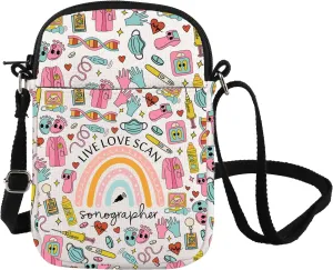 Sonographer Crossbody Bag Live Love Scan Messenger Bag Ultrasound Tech Shoulder Bag Radiologist Gift