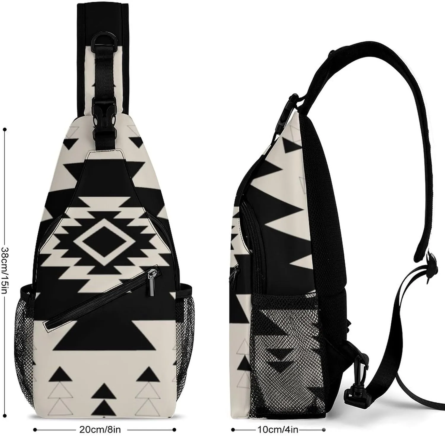Southwest Pattern A Spacious And Large Capacity Portable Adjustable Chest Bag