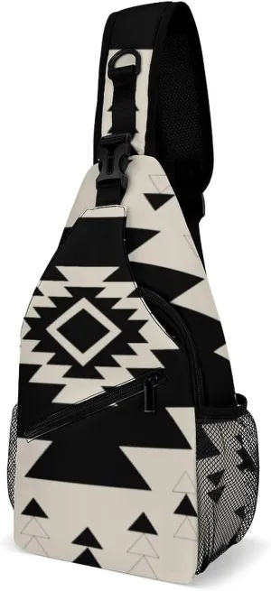 Southwest Pattern A Spacious And Large Capacity Portable Adjustable Chest Bag