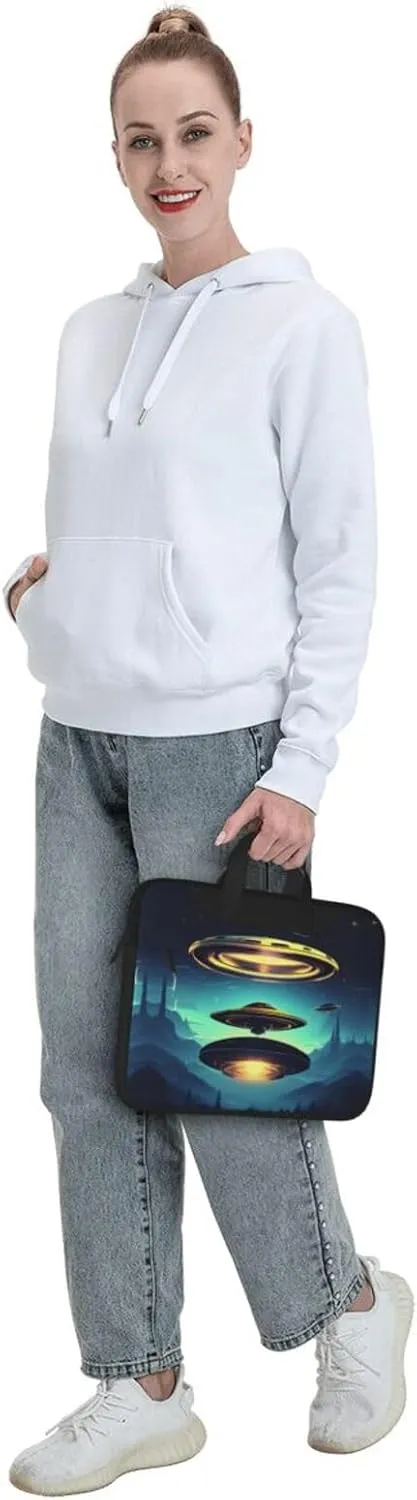 Spacecraft descend Prints Laptop Bag - with Soft Interior, Multiple Pockets - Ideal for Men, Travel and Business