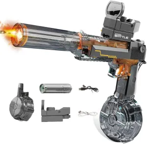 Splasher X Water Gun, Splasher Water Gun, Electric Water Guns with Flash, Automatic Electric Water Guns (Grey)