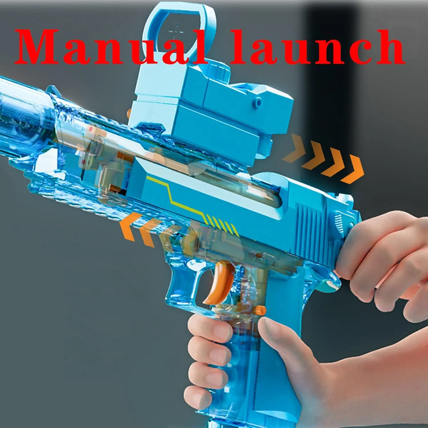 Splasher X Water Gun, Splasher Water Gun, Electric Water Guns with Flash, Automatic Electric Water Guns (Grey)