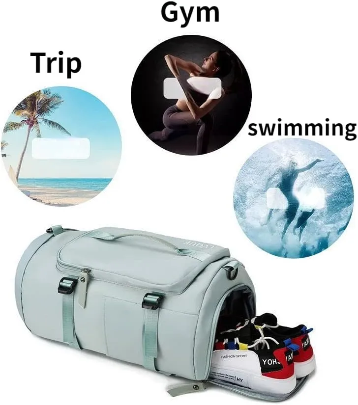 Sports Duffel Bag for Men and Women Shoulder and Crossbody Gym Bag for Short Trips Waterproof Travel Luggage Tote (Blue2)