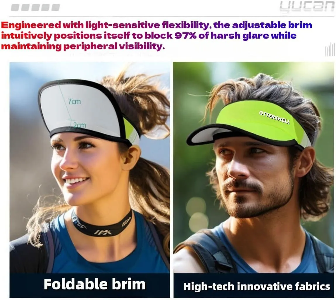Sports Sun Visor, Lightweight Packable Cooling Stretchy Visor Hat Baseball Cap.